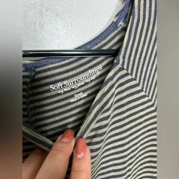 Soft Surroundings Long Sleeve Striped Dress Size Small - Picture 2 of 4